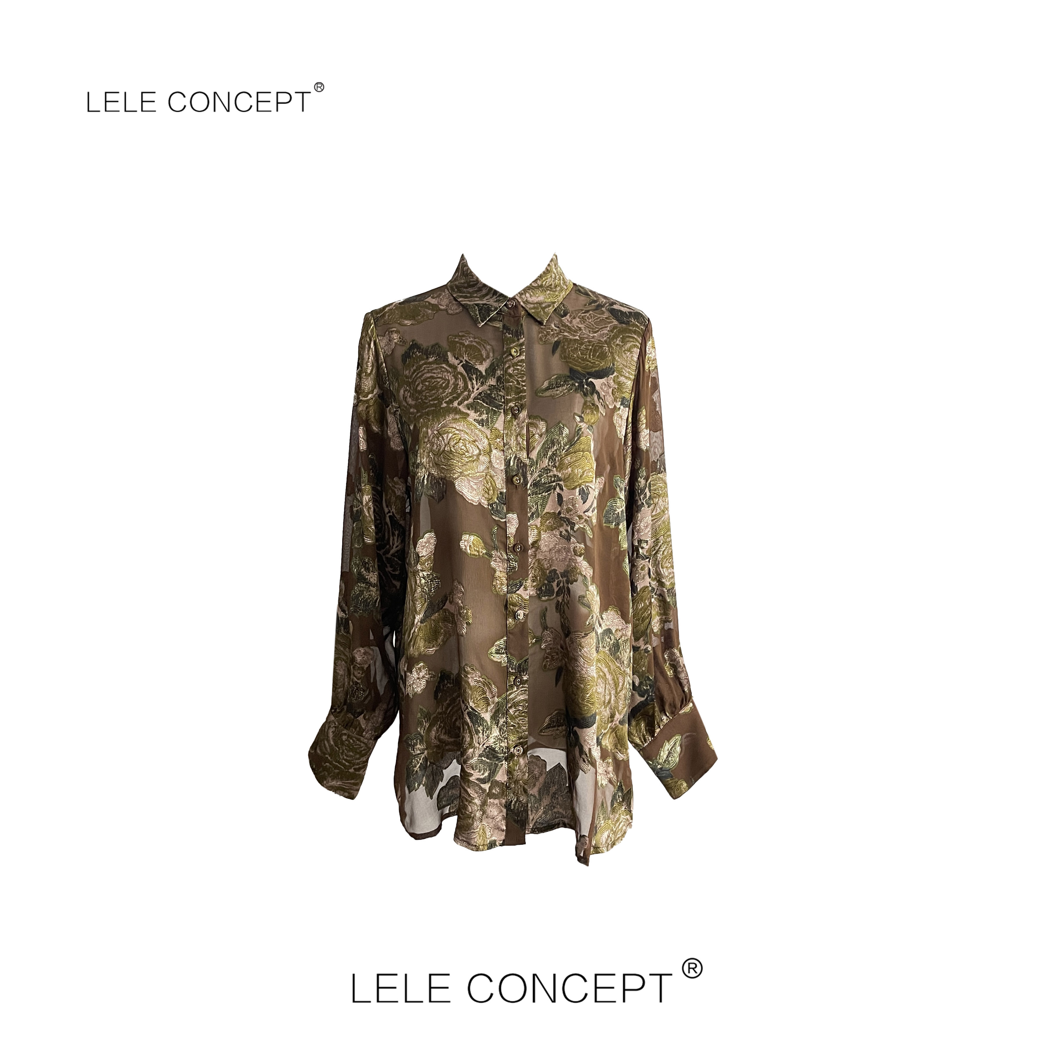 LELE CONCEPT | 【如一】时尚港风复古花衬衫FC25C0088Y