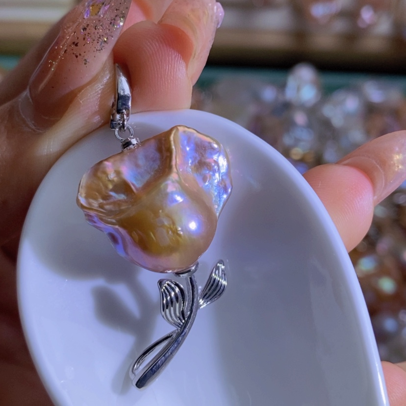 【闪购商品】淡水珍珠天然淡水珍珠（微瑕）合金