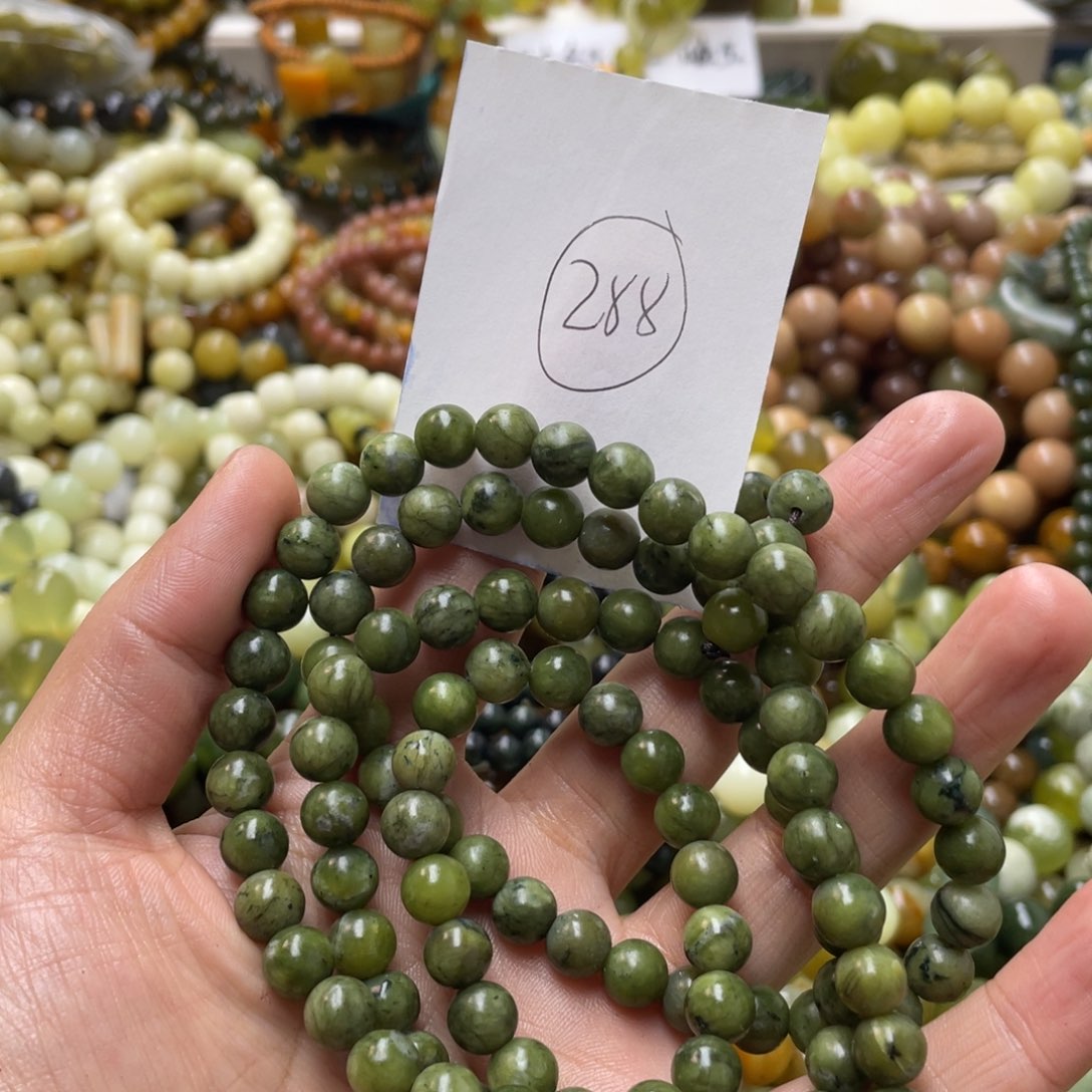 蛇纹石玉手链未镶嵌媚*