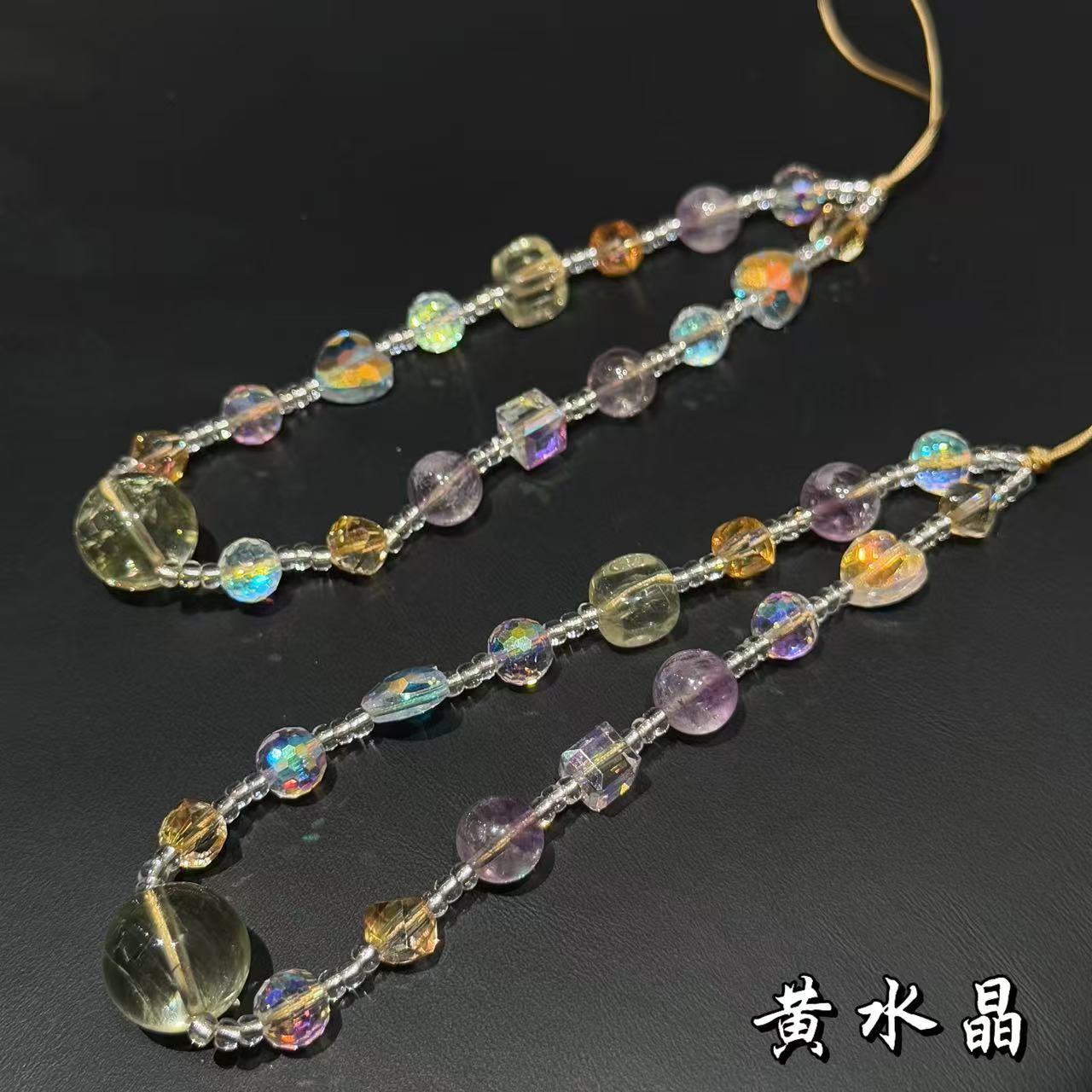 【十六珠宝】黄水晶手机挂设计款D500多样性发一