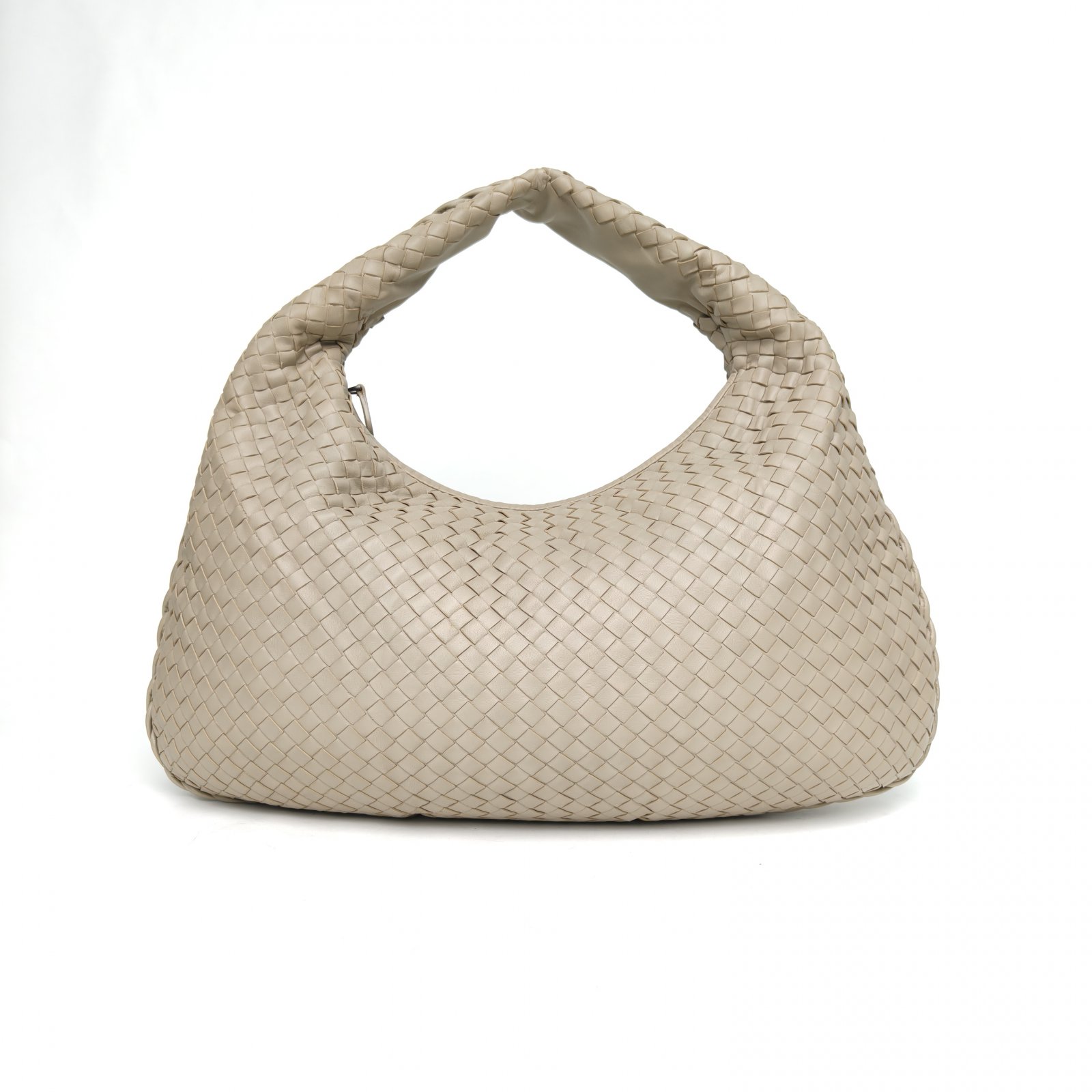 95新 BOTTEGA VENETA/葆蝶家 【黑黑】灰色 和尚包 hobo腋下包