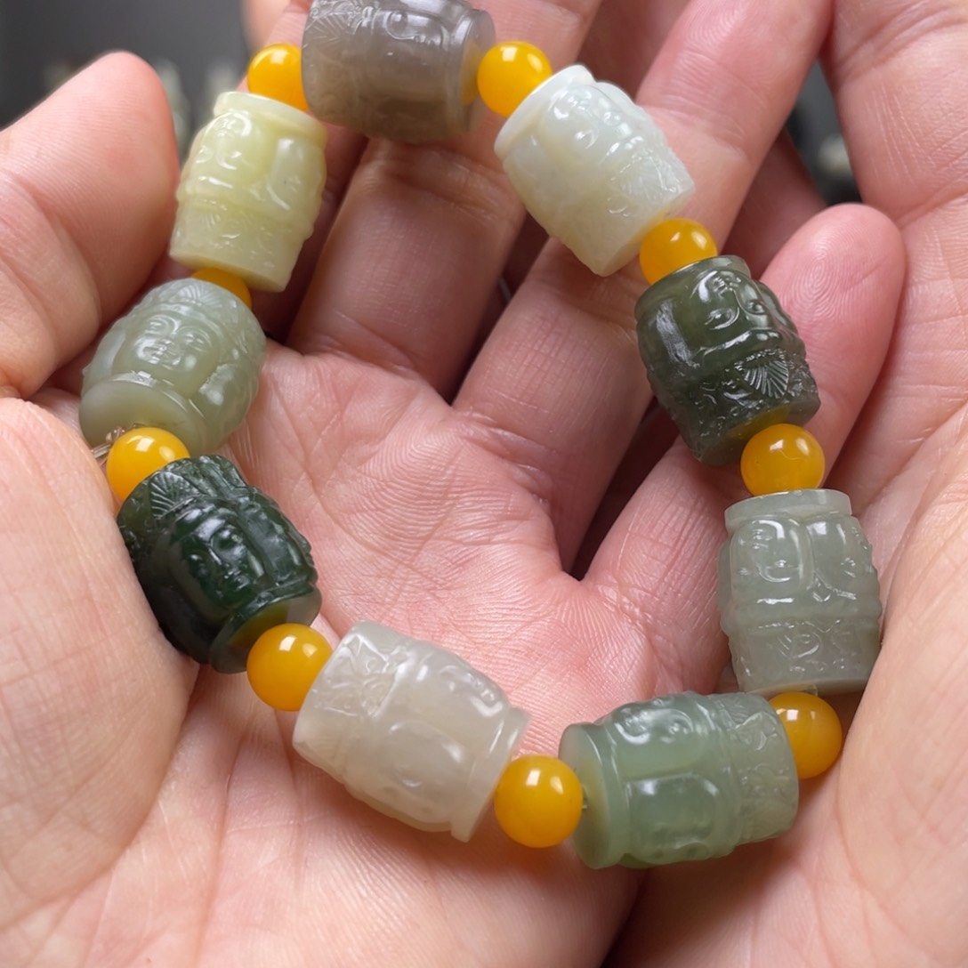 未镶嵌和田玉把件和田玉手串未镶嵌