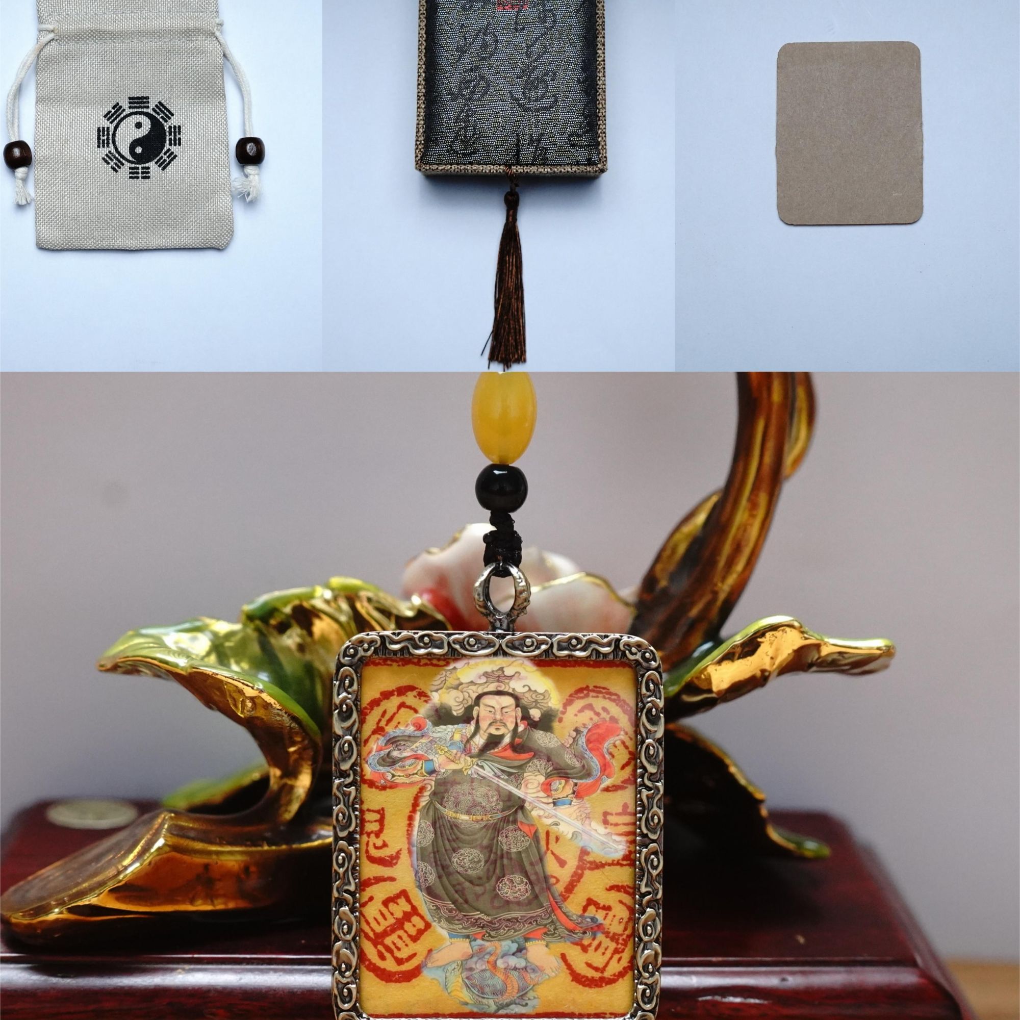 (五雷）国风创意纯手绘牌脖挂摆件（已开）