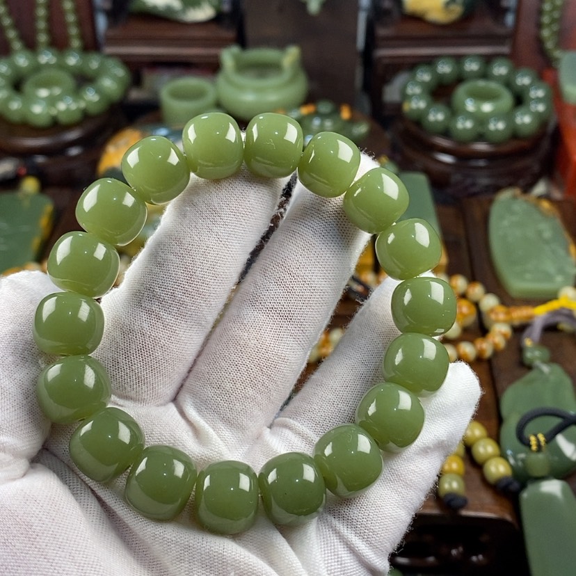 【闪购商品】岫岩老玉（透闪石质玉）手链未镶嵌