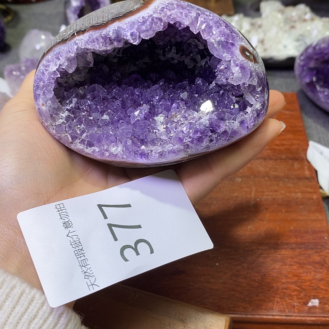 未镶嵌紫晶珠宝半成品