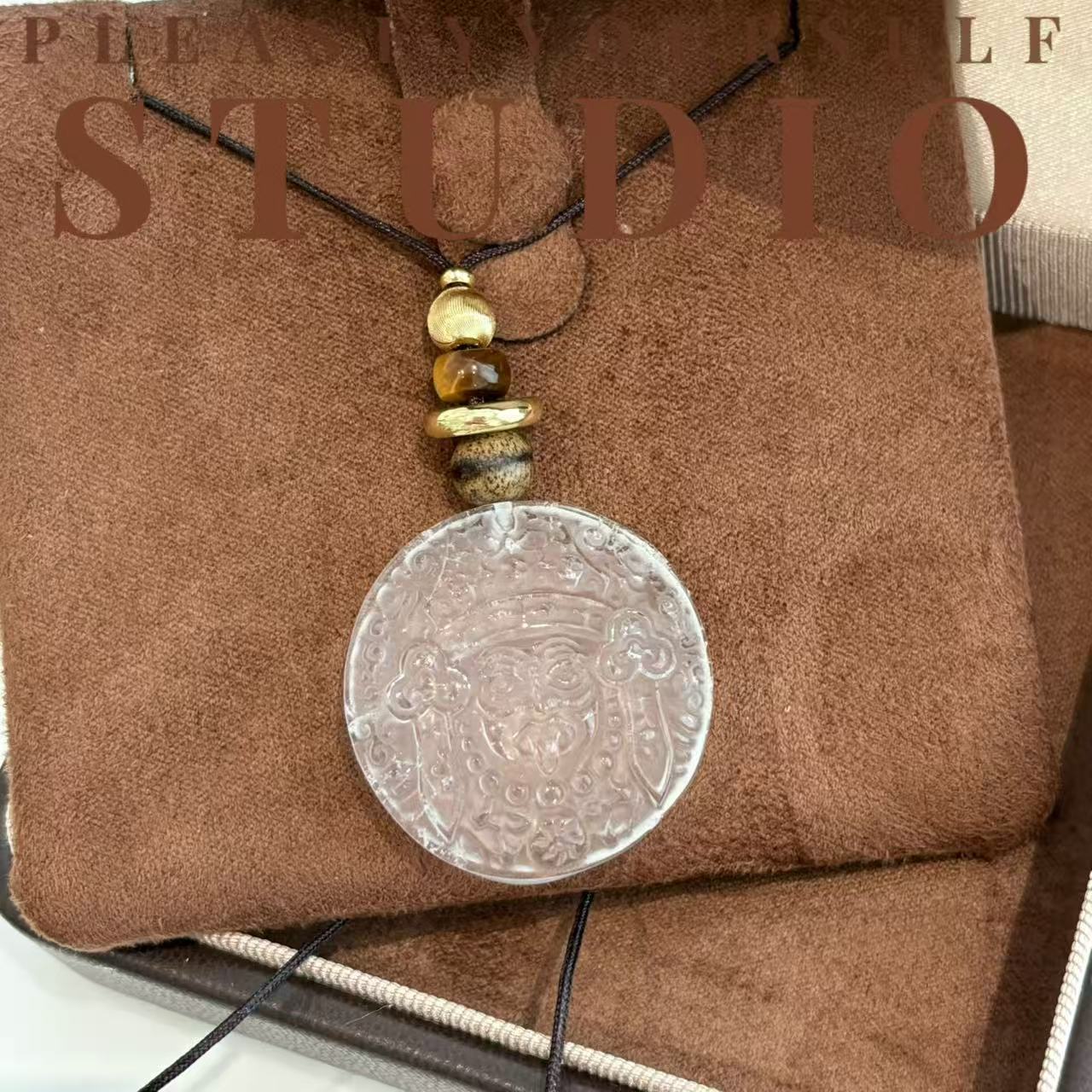 铜吊坠 「白水扎基」夏苒设计净体白水大百搭国风项链