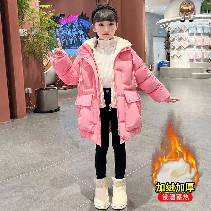 冬季棉服冬装2024新款韩版大儿童洋气宝宝外套保暖棉衣百搭潮