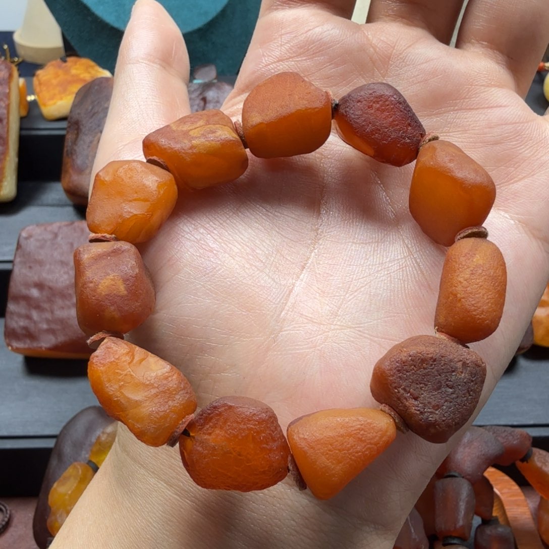 琥珀手链未镶嵌蜜蜡