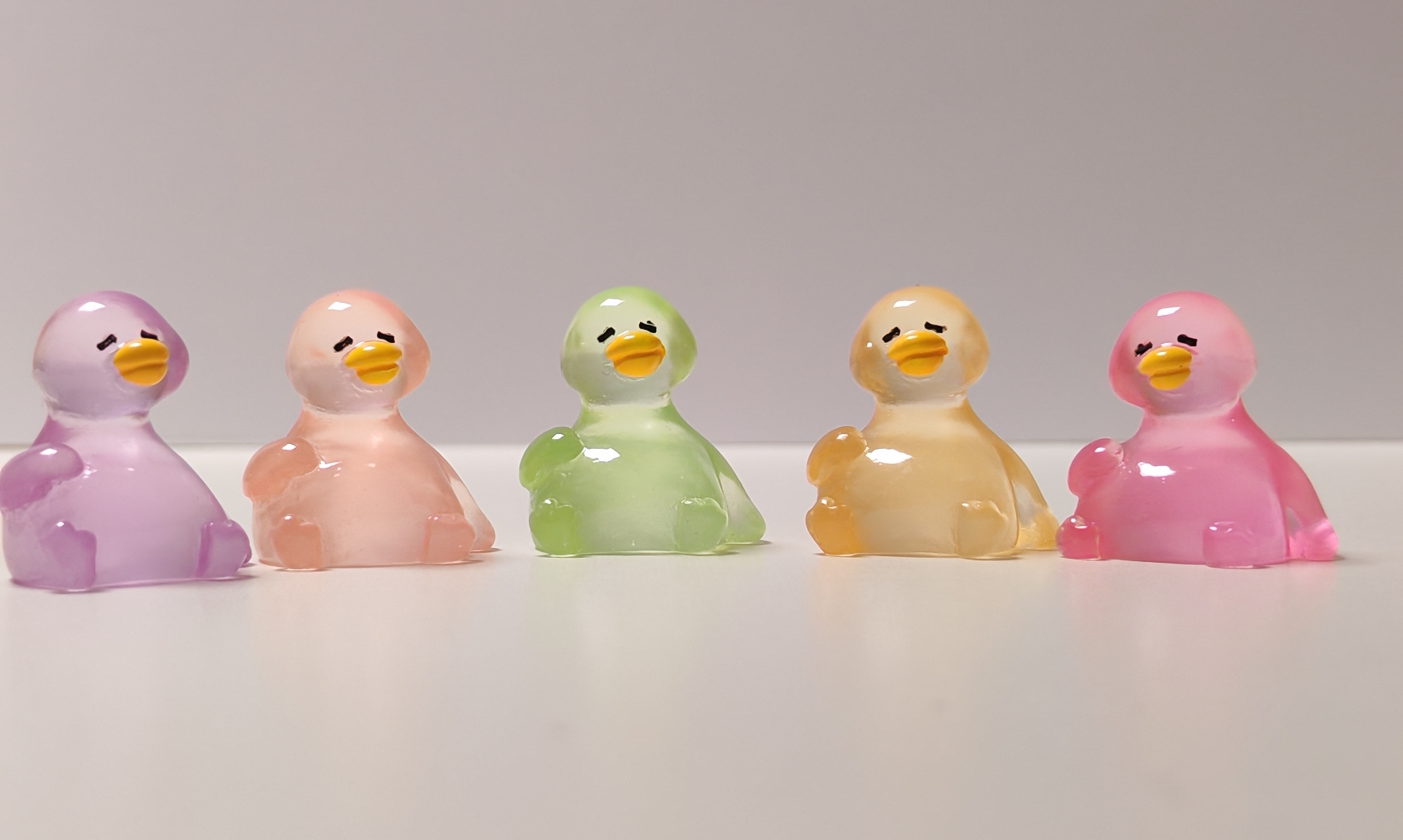 真立体夜光小动物玩具礼物慵懒鸭趴趴鸭DIY小摆件