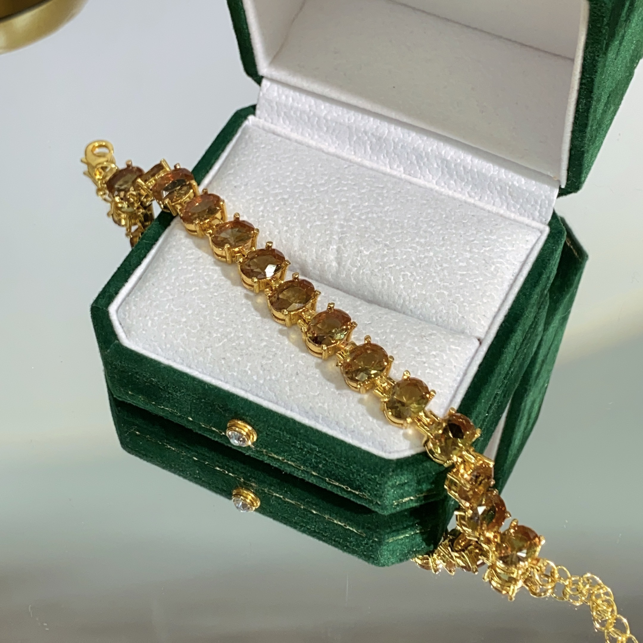 铜合金合成锆石手链 TTSD 土耳其SDS多裸面奢华手链7053