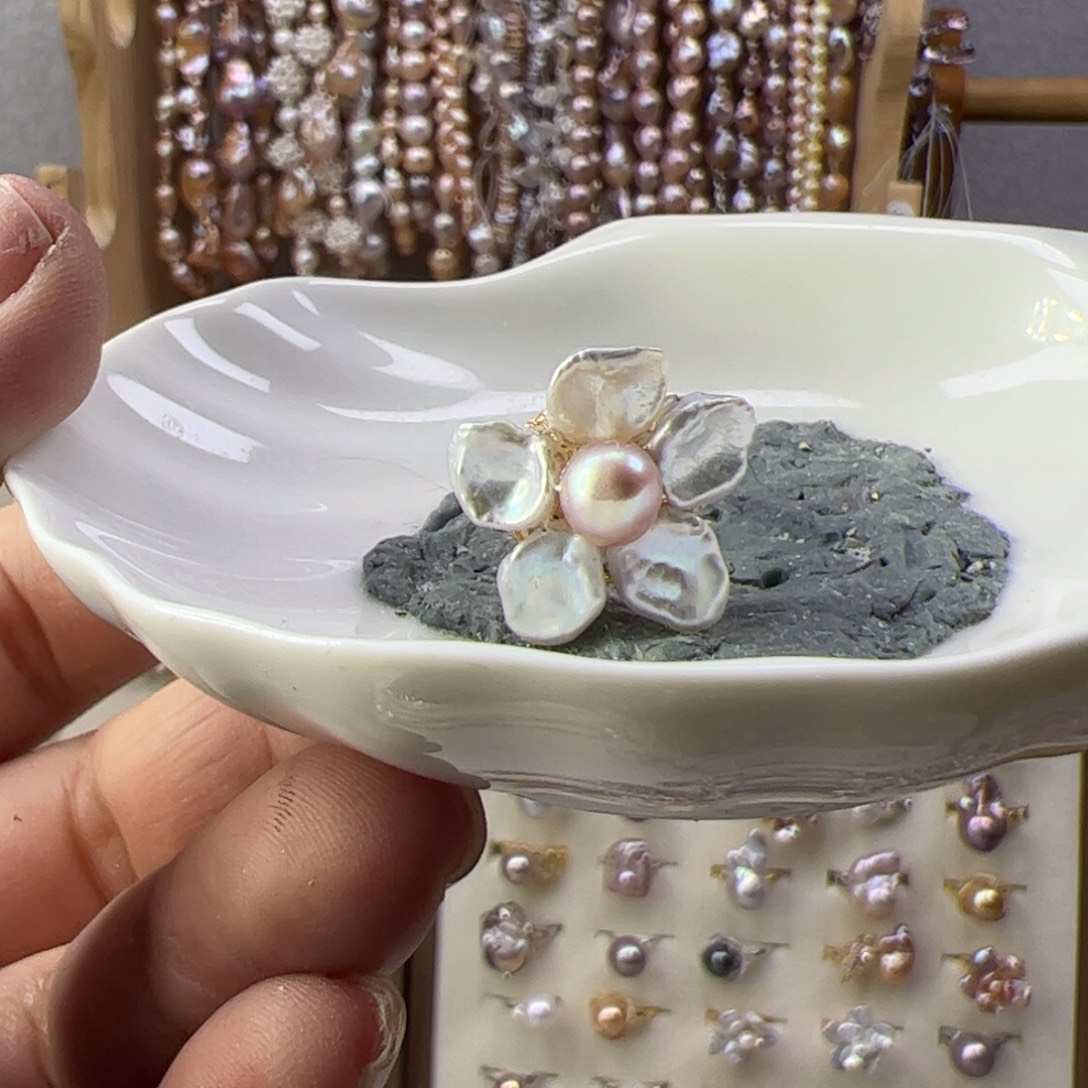 淡水珍珠合金手链