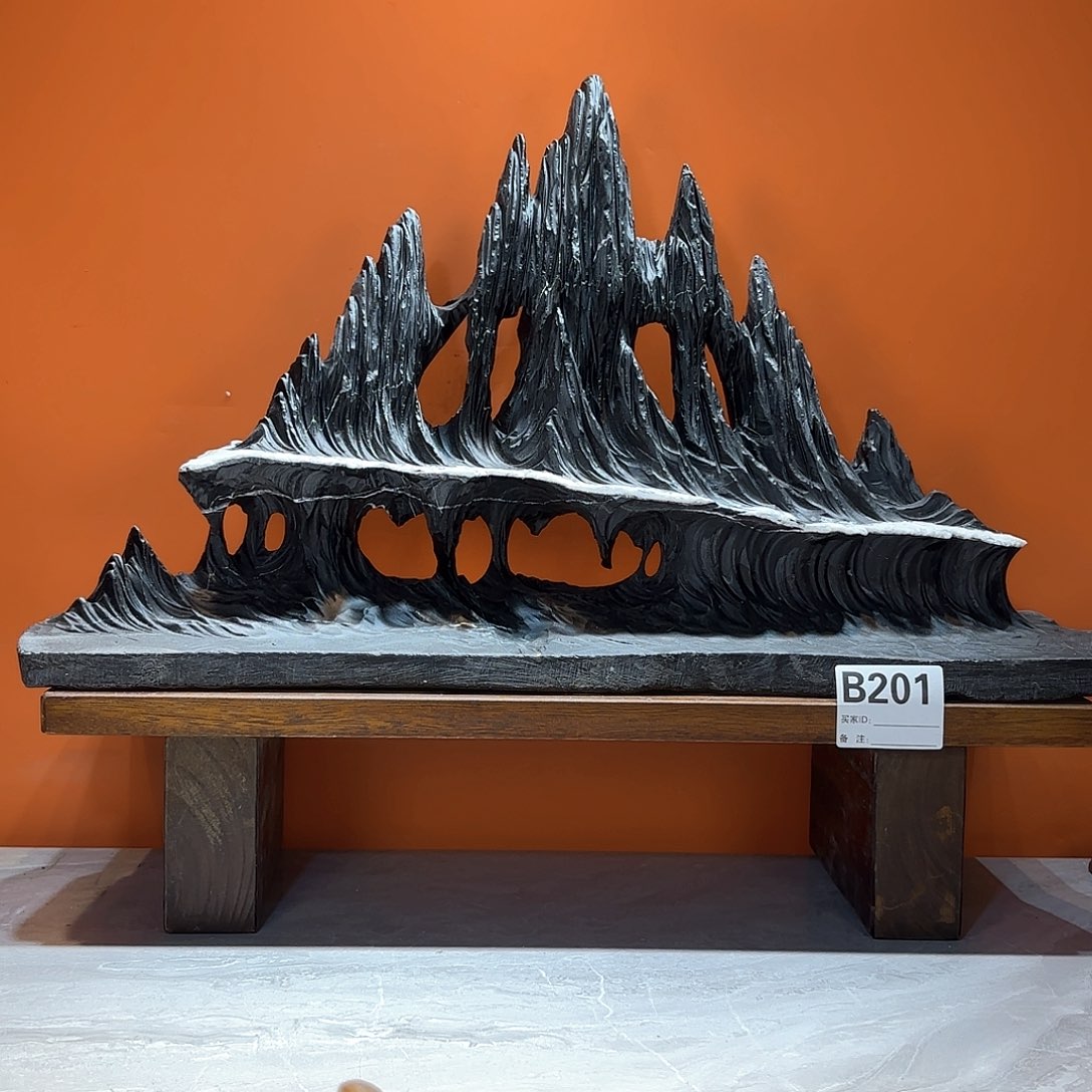 摆件神***人灵璧石奇石摆件 