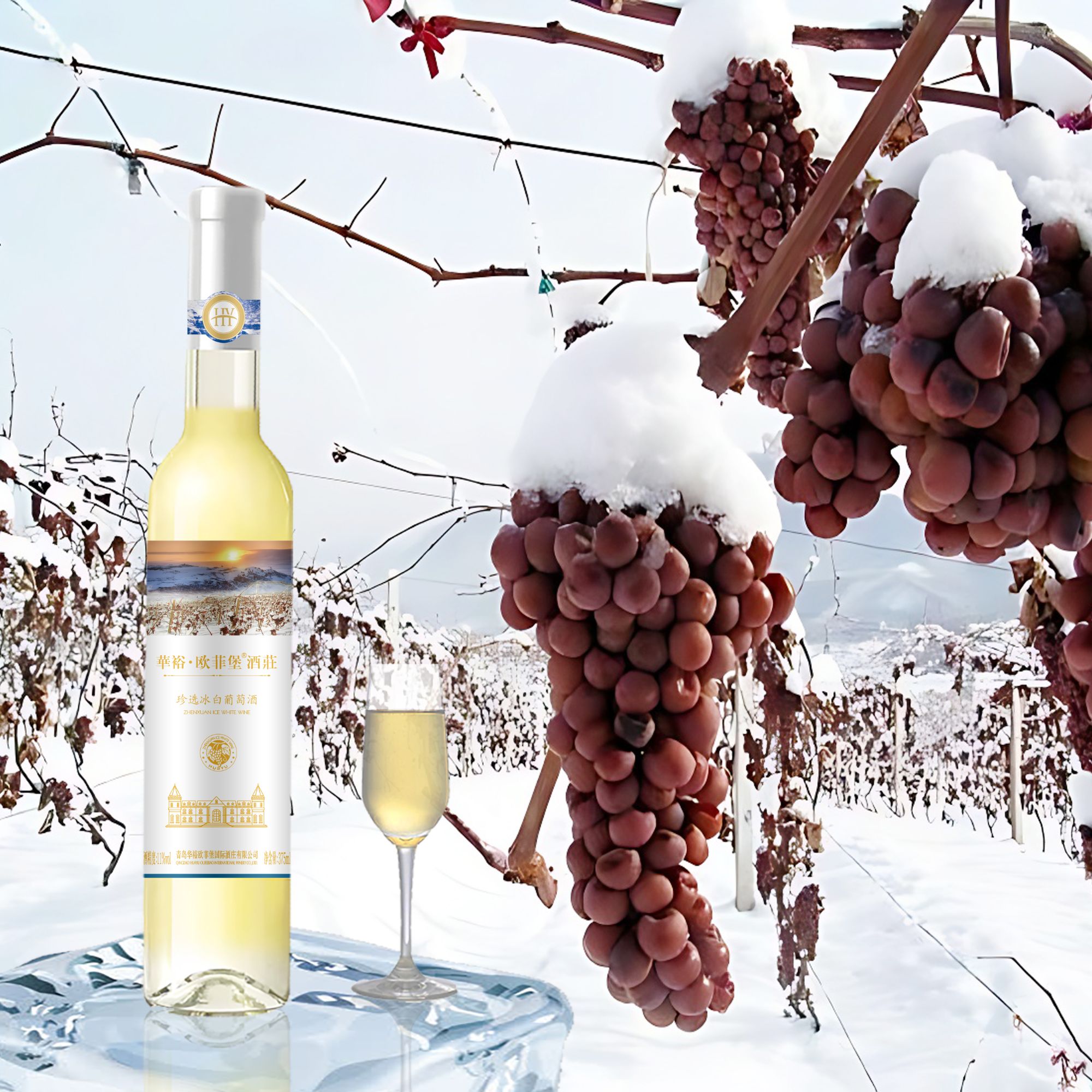 甜酒  珍选冰白葡萄酒  双支