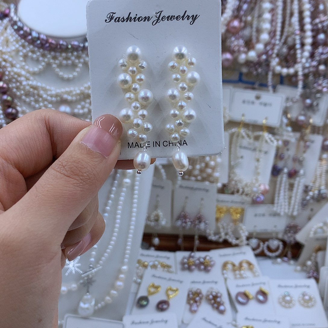 项链银S925镶嵌淡水珍珠