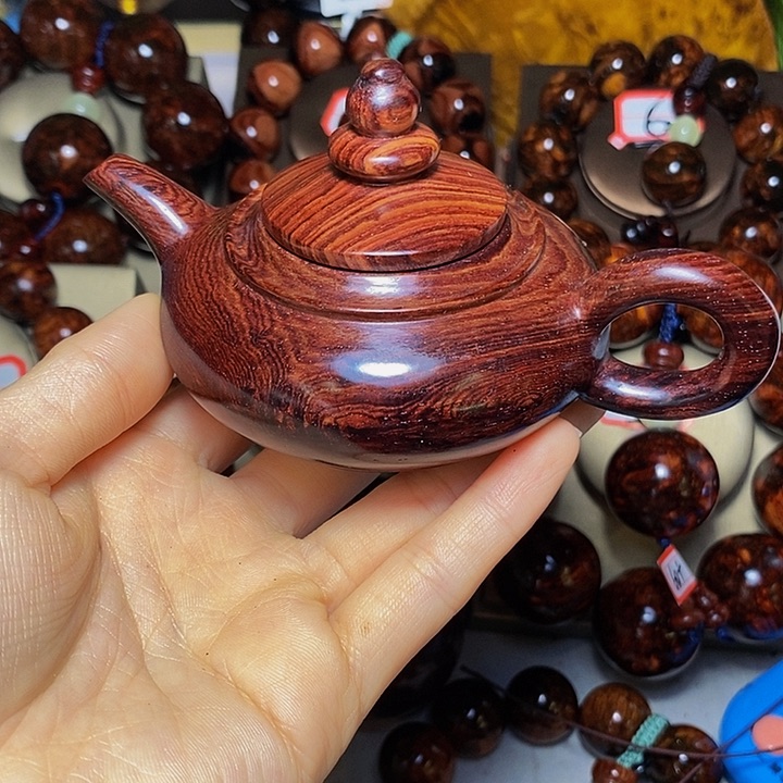 黄花梨/降香黄檀手串/手链春**城紫油梨油性好好看壶