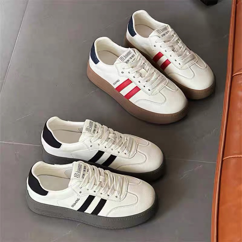 【鞋爱】90320新款女百搭爆款休闲小白德训鞋