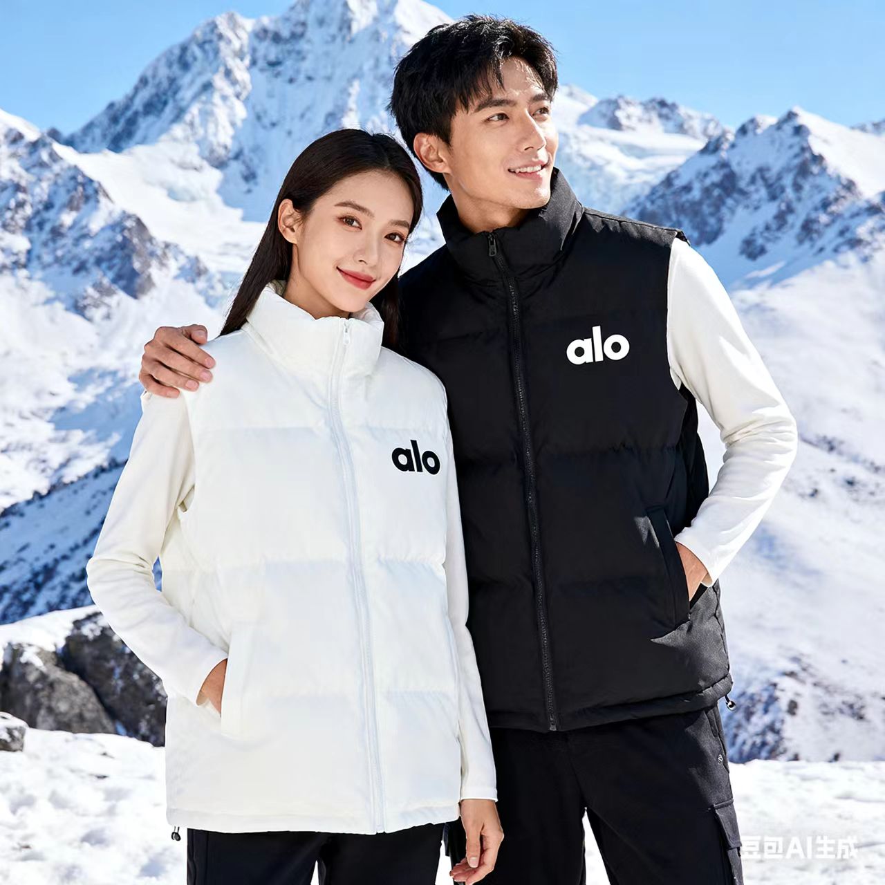 alo新款男女同款坎肩立领休闲百搭外套马甲