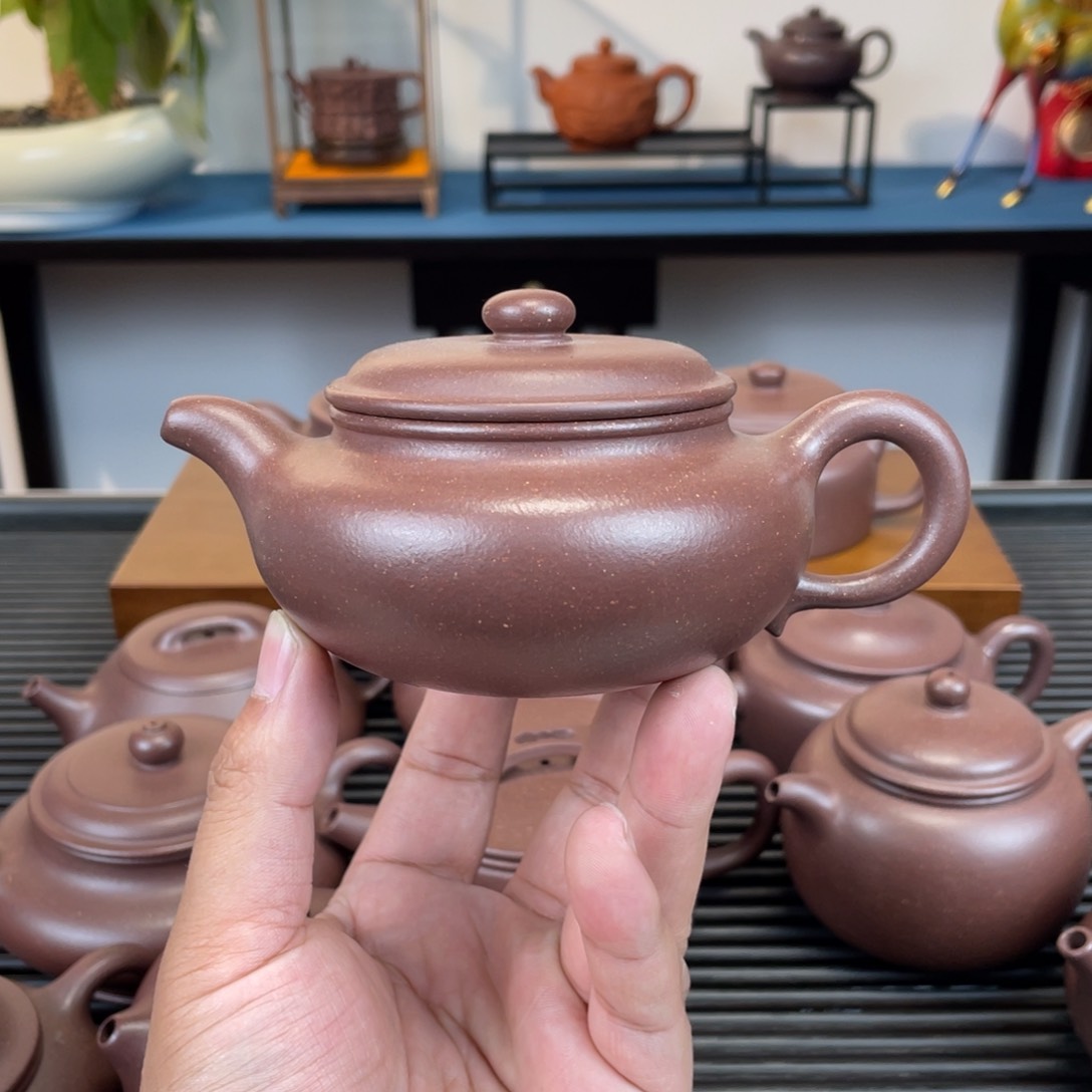 紫砂茶壶宜兴紫砂壶扁腹