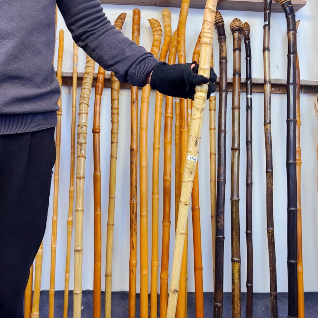 1768罗汉竹杖登山杖手持拐棍