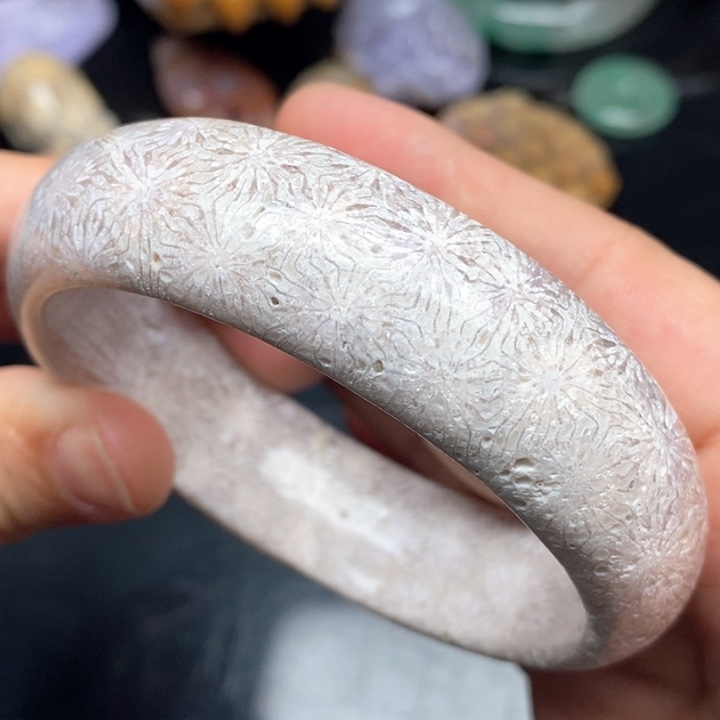 硅化珊瑚（珊瑚玉）手镯未镶嵌61