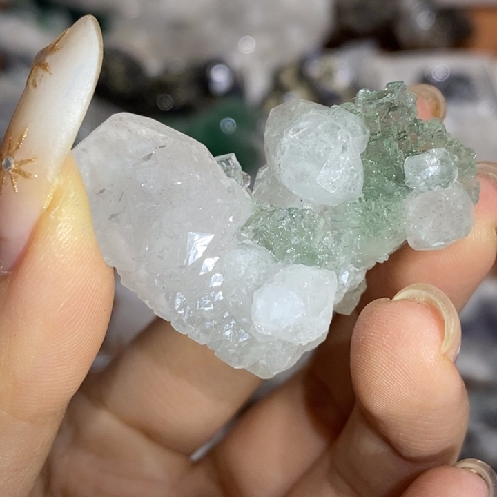 石材福建小爱心方解阶梯莹共生新矿