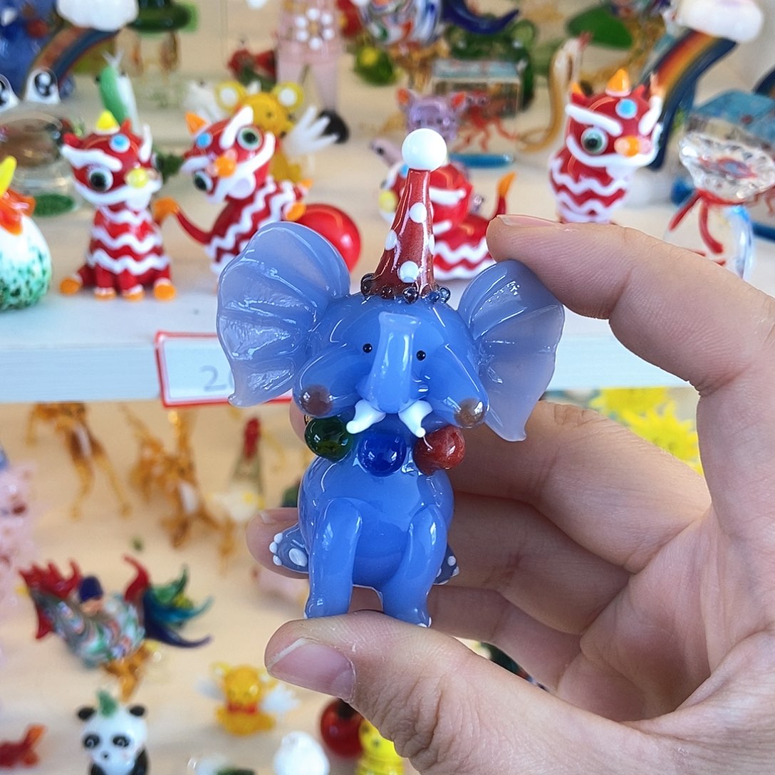 琉璃手工艺品大象