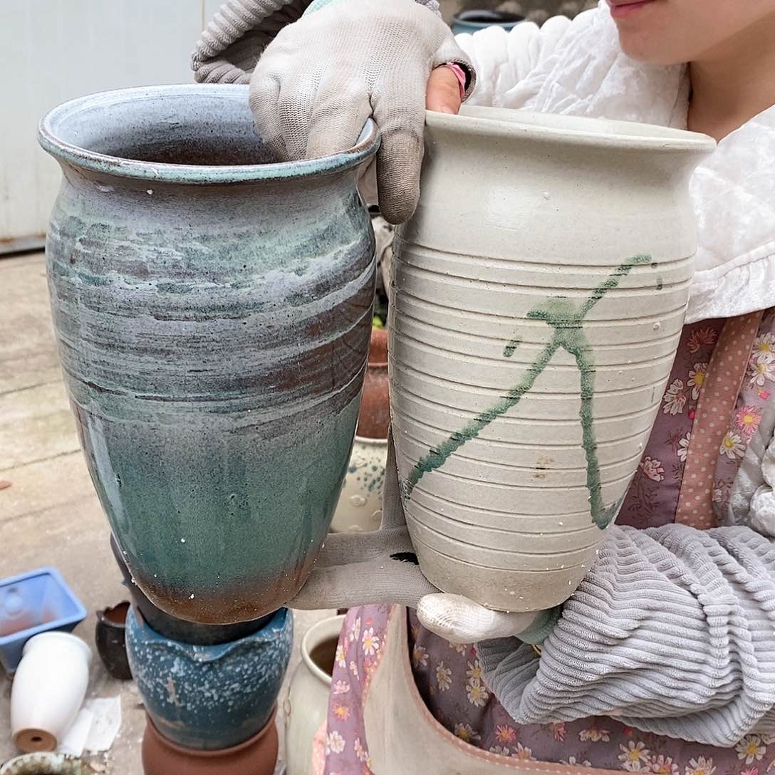 紫砂花盆瑕疵口15高25瑕疵