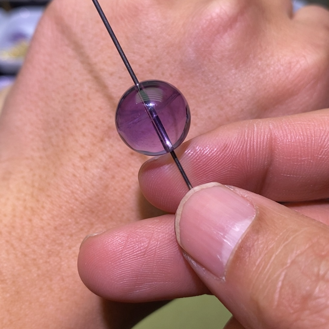 水晶手串未镶嵌紫水晶