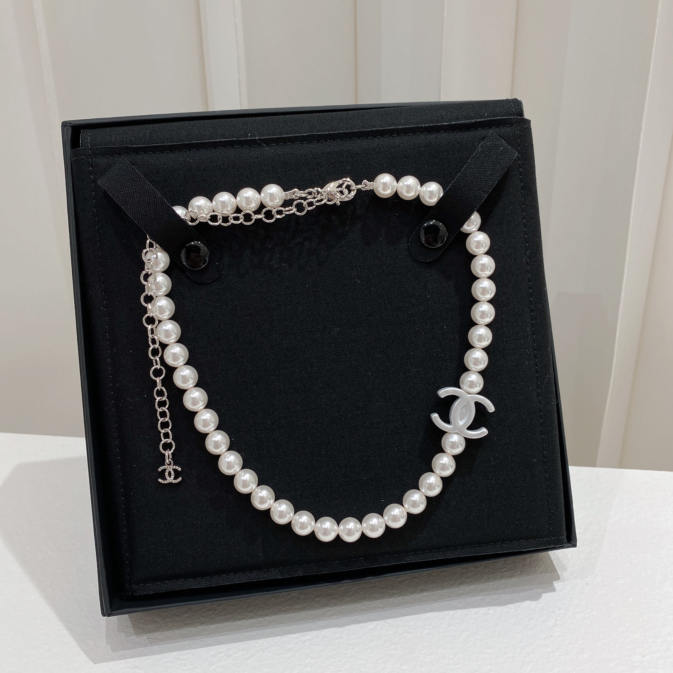 全新未使用 Chanel/香奈儿 25c侧边珍珠项链