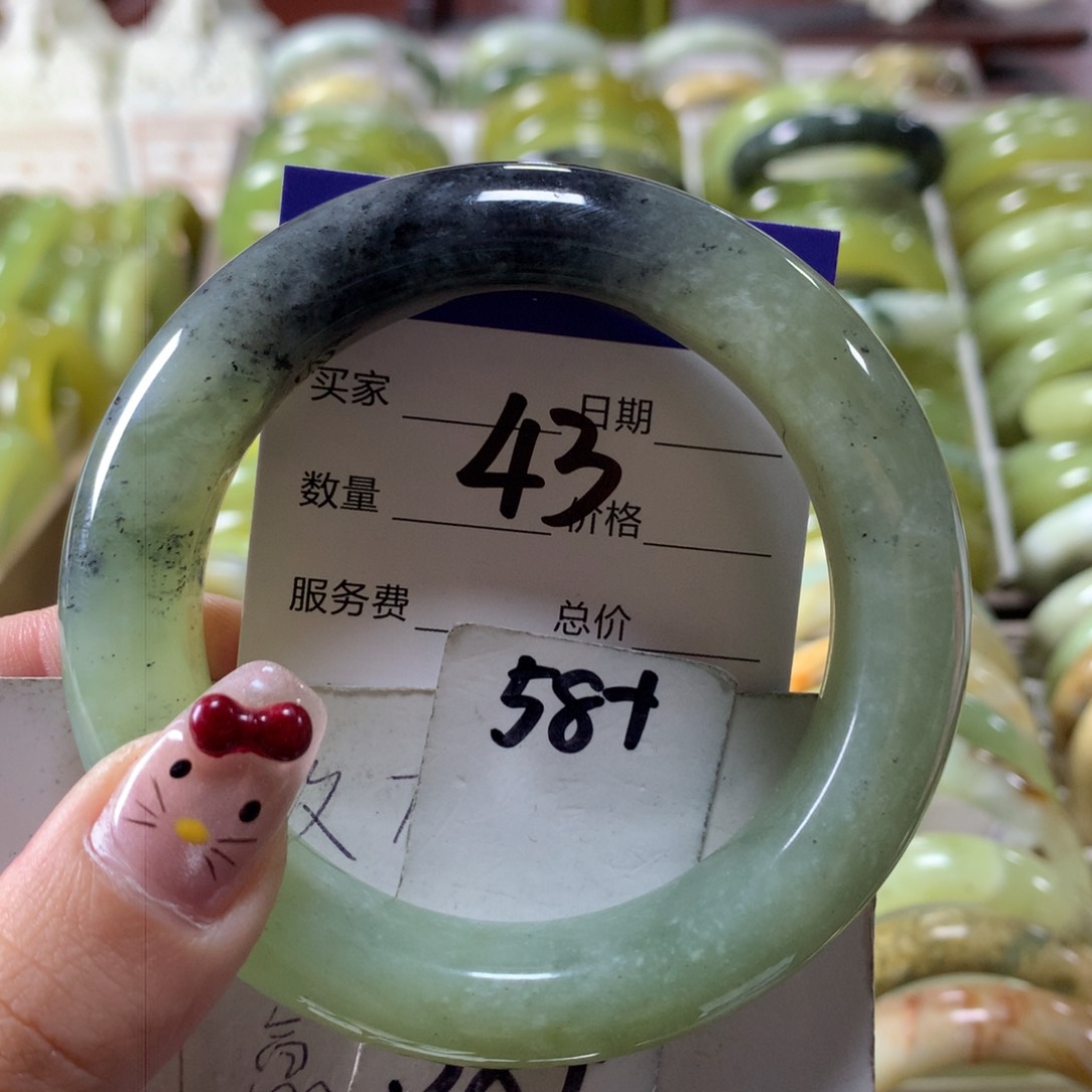 蛇纹石玉手镯未镶嵌43