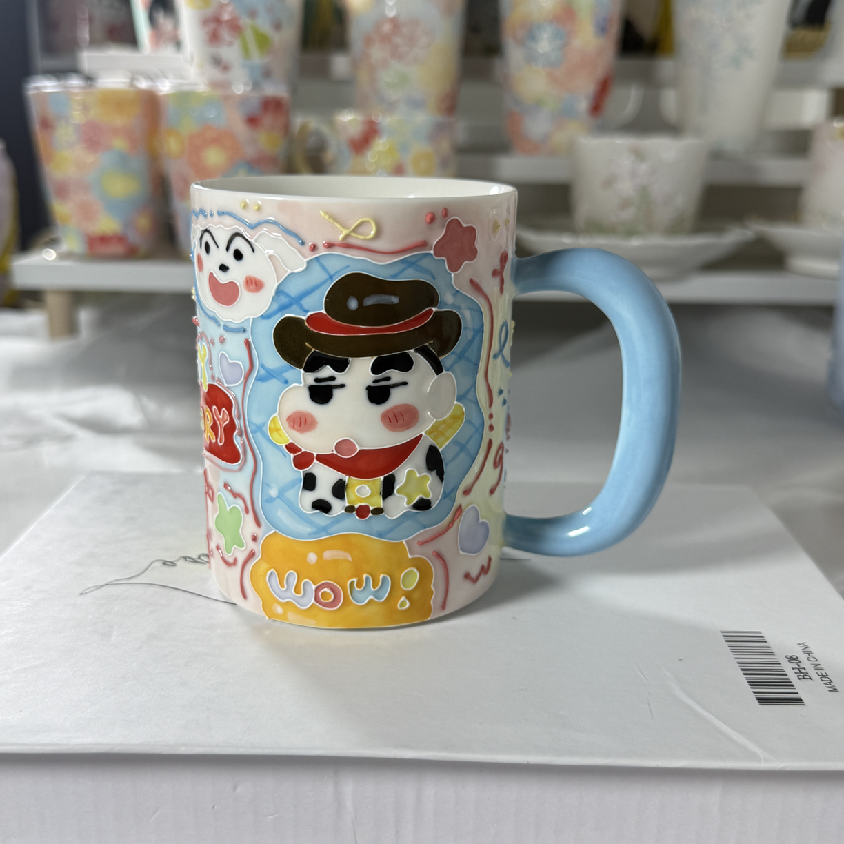 景德镇手绘蜡笔小新马克杯