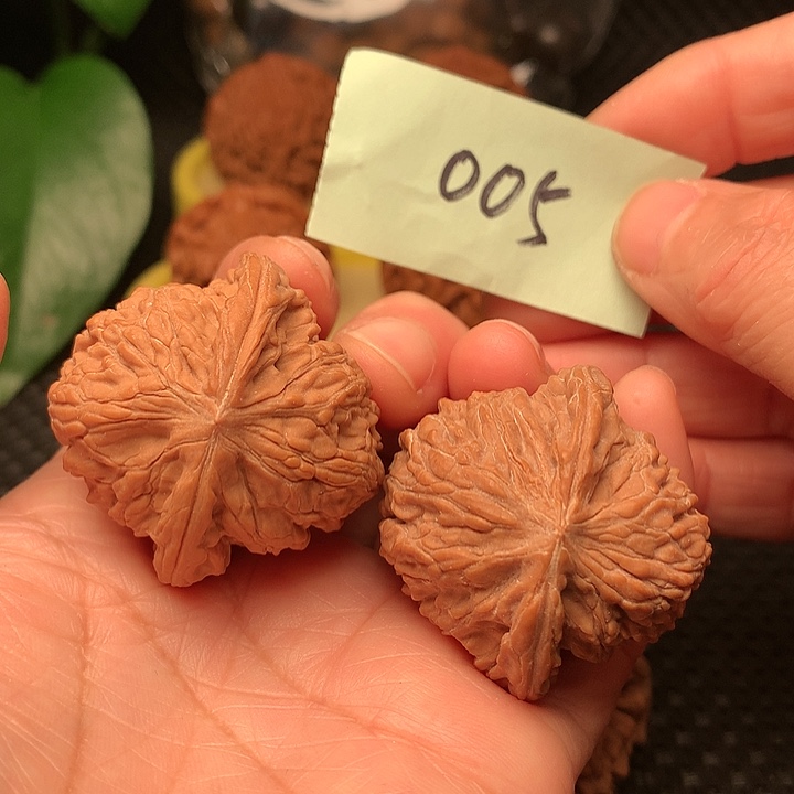 【闪购商品】把件文玩核桃38.5蝴蝶磨005