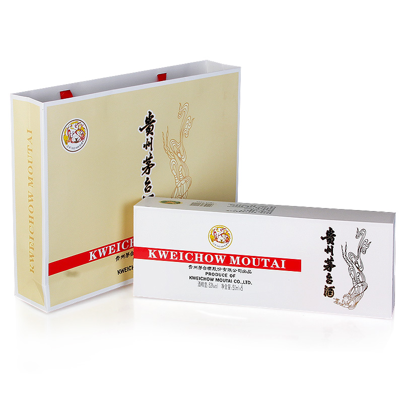 KWEICHOW MOUTAI/贵州茅台53度 飞天 白色条盒装 50ml*5瓶53%Vol