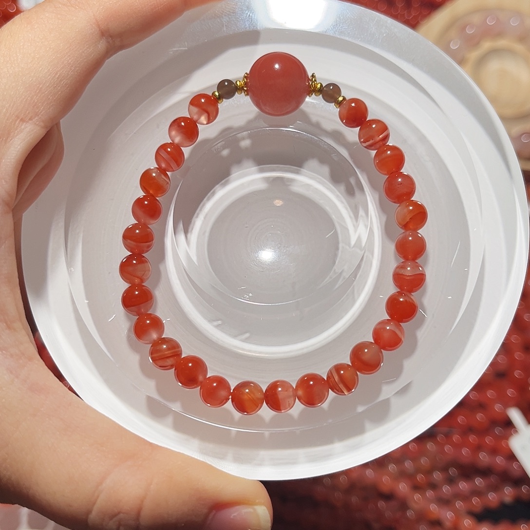 南红玛瑙未镶嵌手链