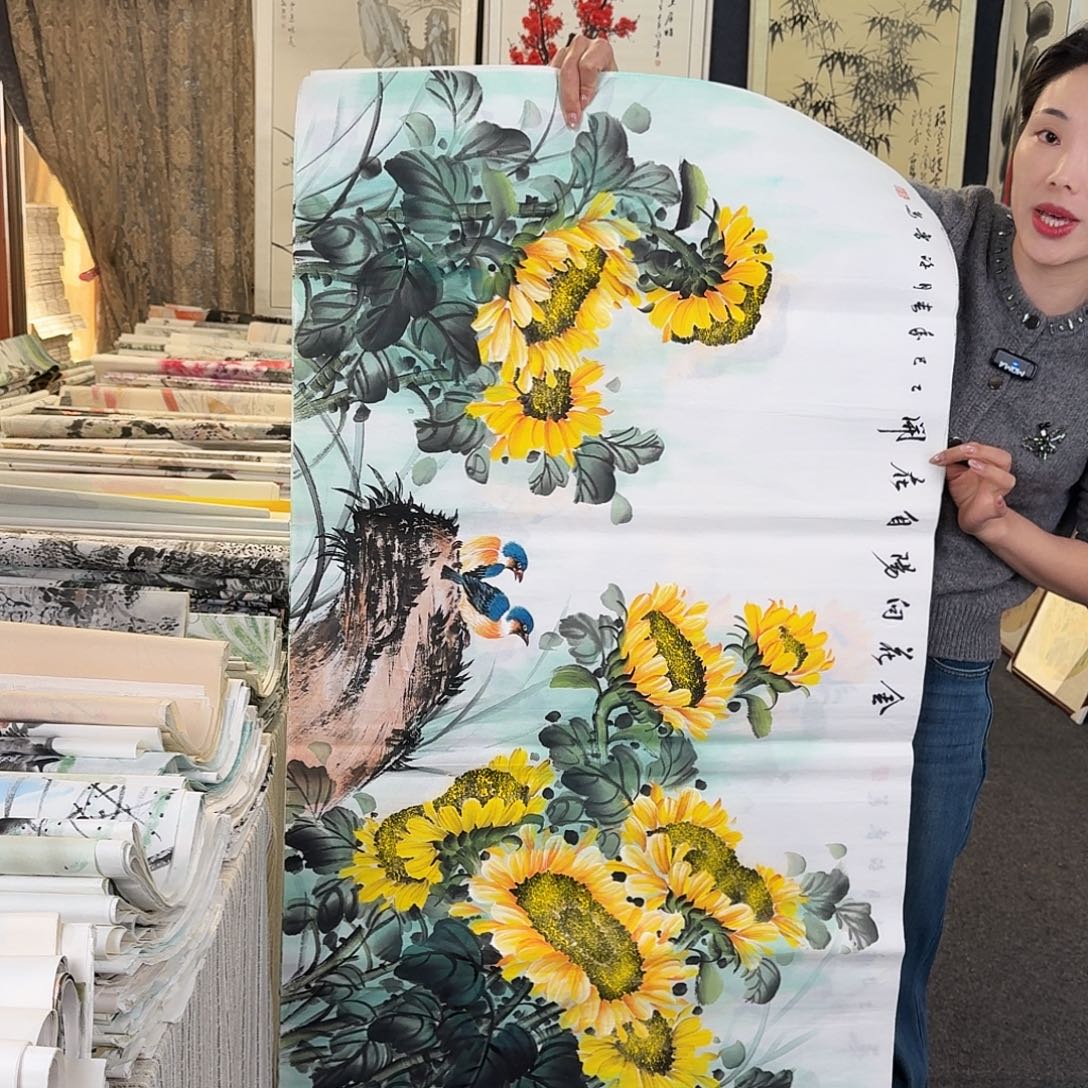 纯手绘国画作品好看四尺