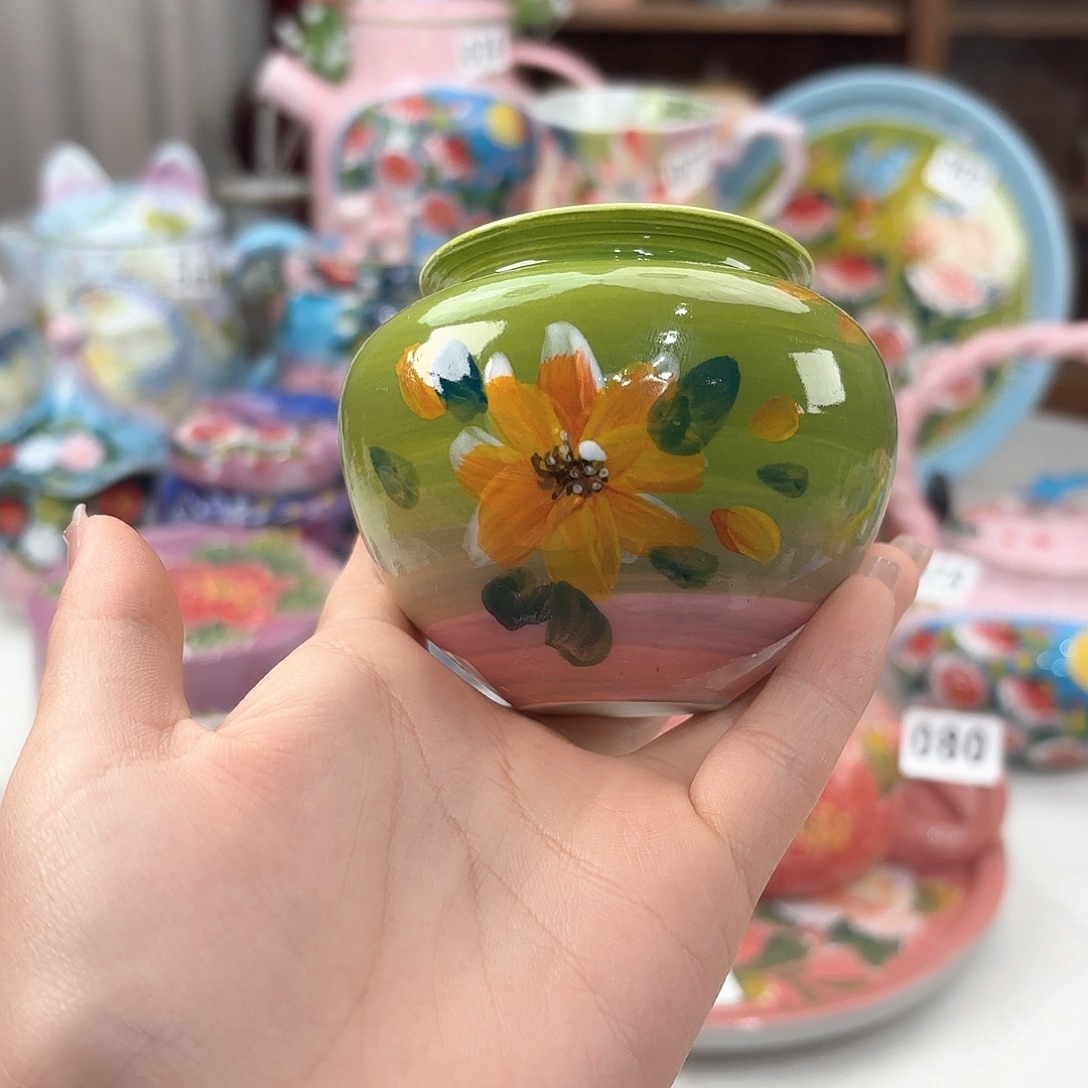 景德镇手绘高温釉下彩陶瓷茶具