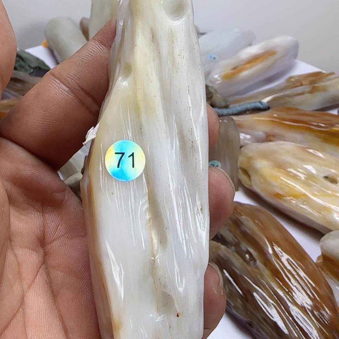 硅化玉未镶嵌手把