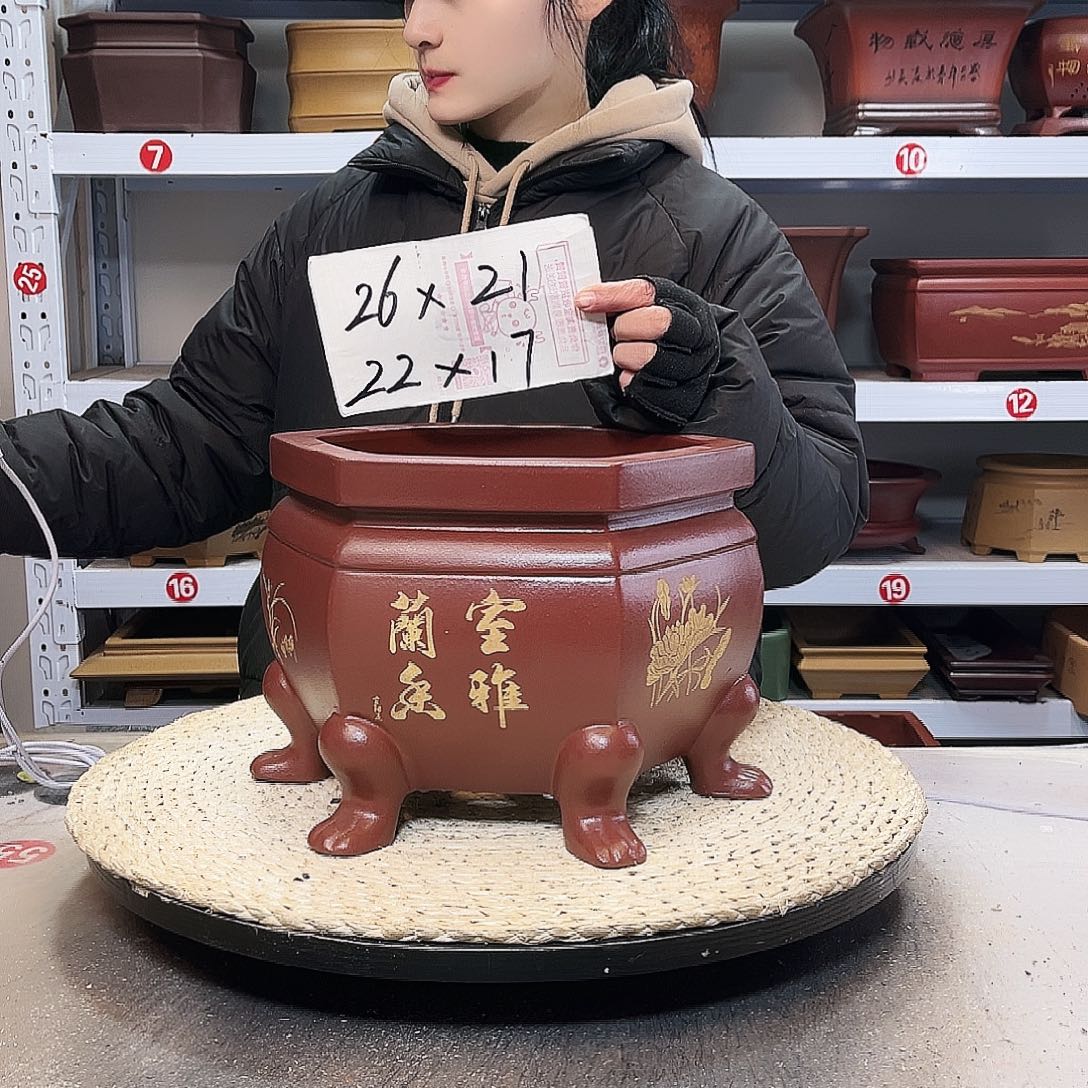 紫砂花盆紫砂花盆