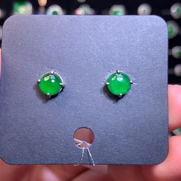 【闪购商品】翡翠银S925镶嵌吊坠(不含链)天然翡翠