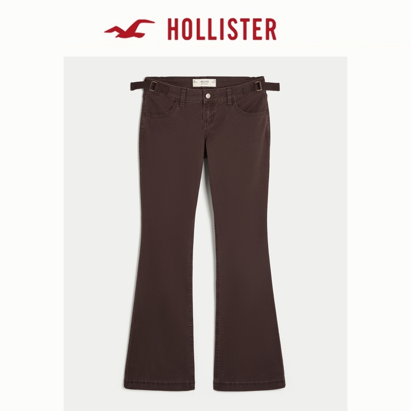 Hollister25秋冬新款美式辣妹修身低腰微喇休闲裤女装356-5084