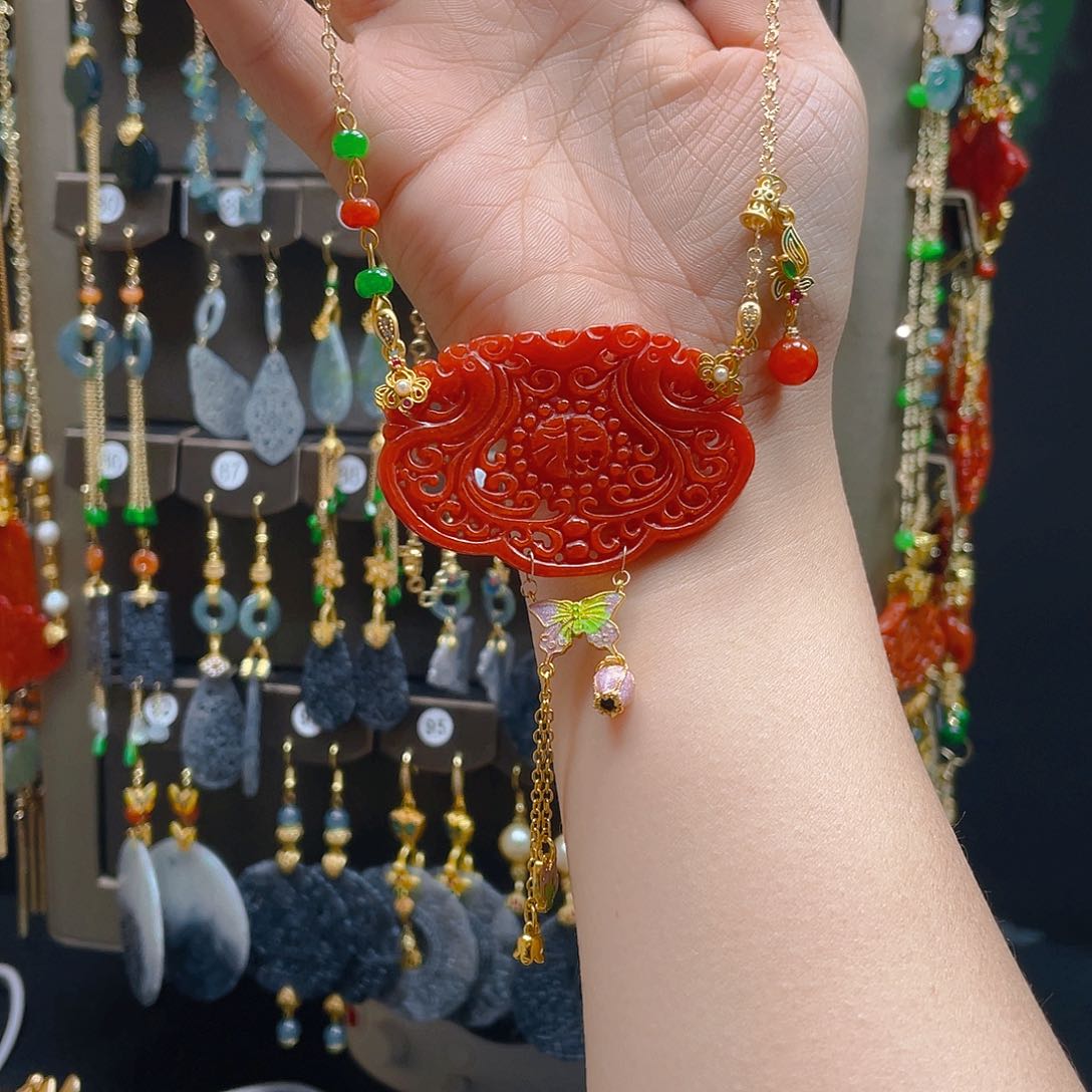 翡翠耳饰合金翡翠饰品