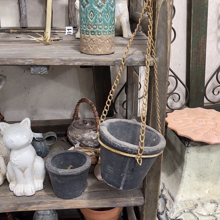 静***雨黑色吊盆两个一套