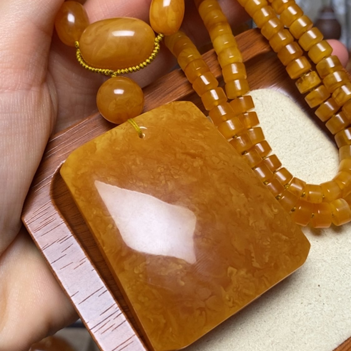 【闪购商品】蜜蜡颈饰未镶嵌项链