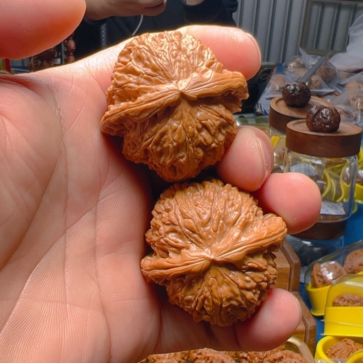 把件文玩核桃白狮子头