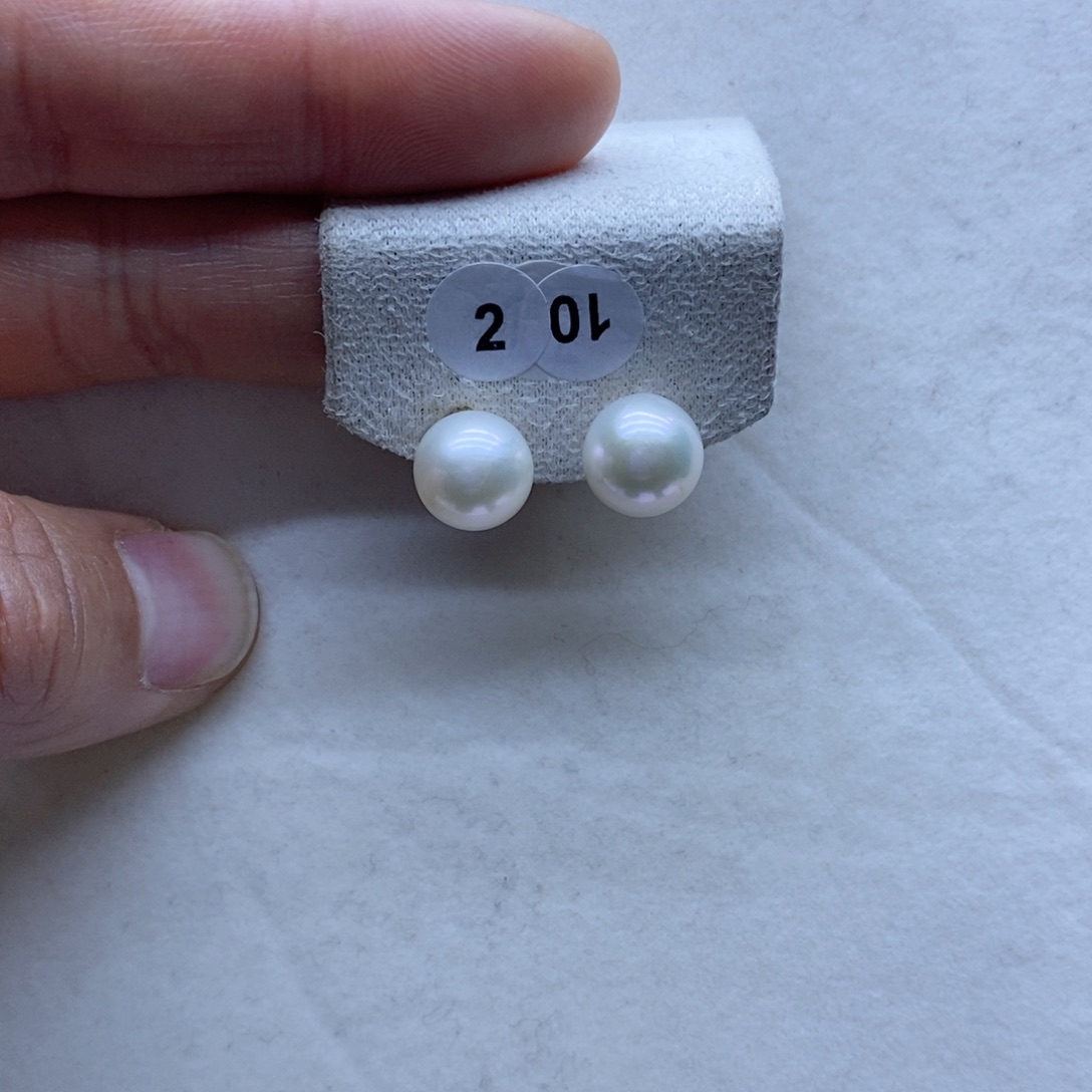 淡水珍珠耳饰18K金镶嵌201