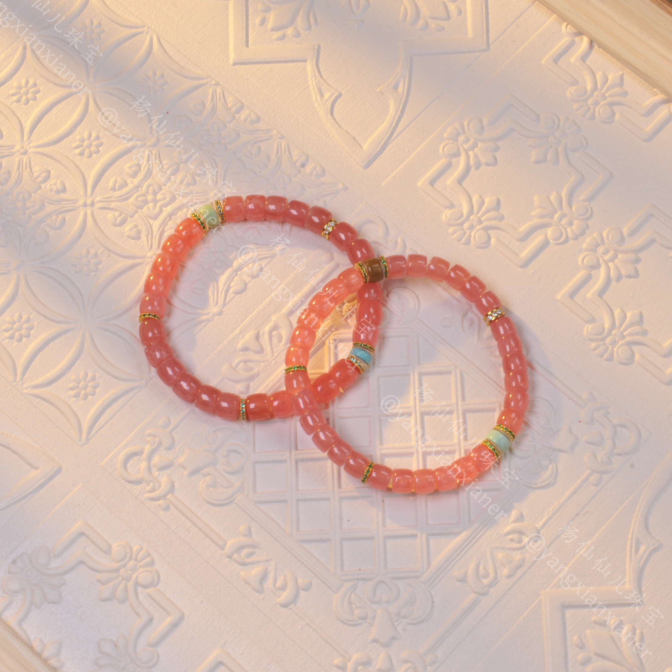 925银银制品 【杨仙仙珠宝】银镶多宝手串-多样性发其一X285