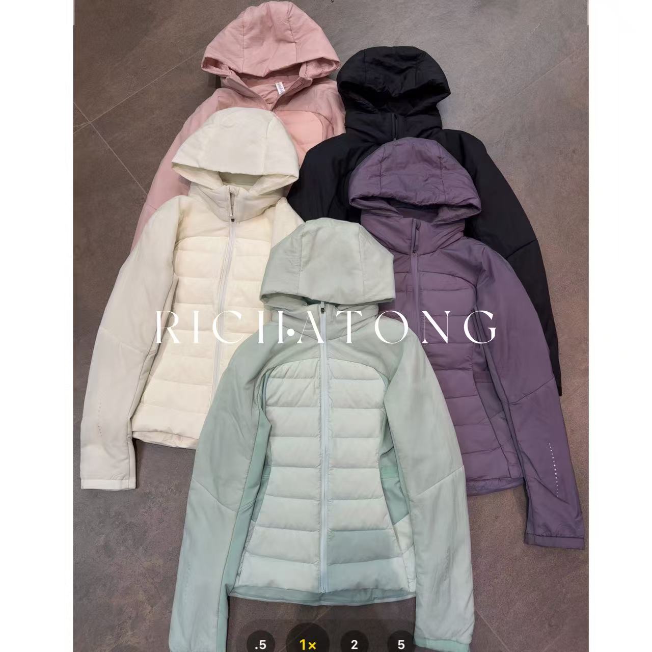 RICH ATONG.-户外徒步登山休闲连帽轻薄女士羽绒服瑜伽外套7639-