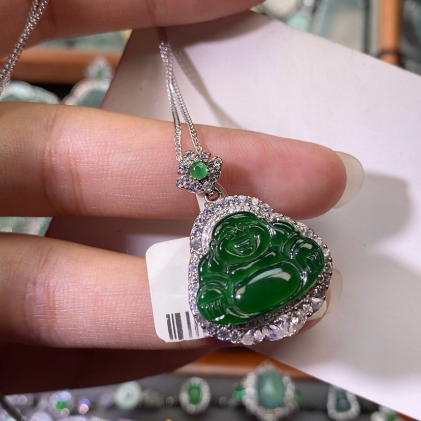 【闪购商品】翡翠银S925镶嵌颈饰c****.分三单