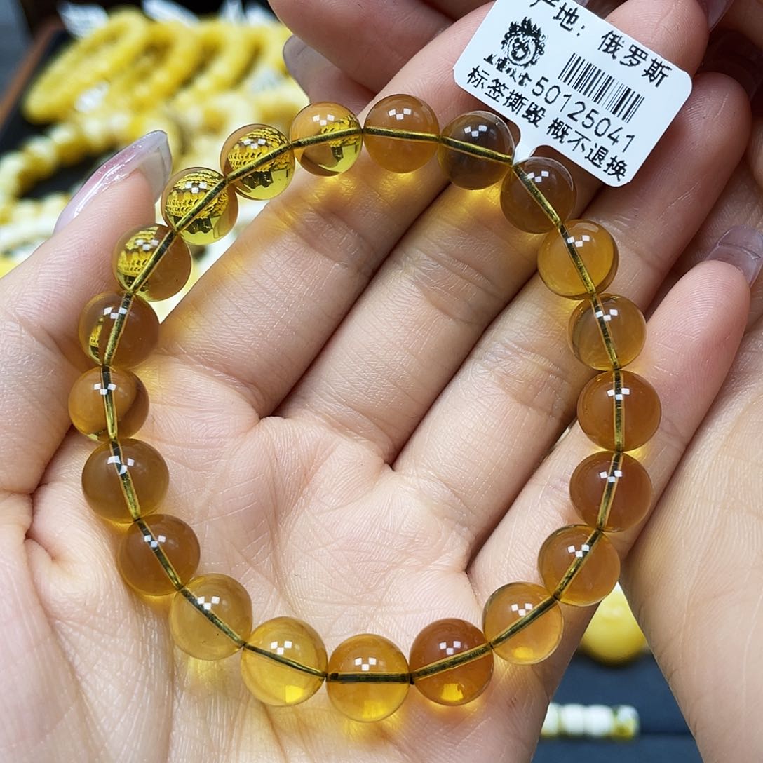 蜜蜡裸石未镶嵌墨西哥蓝珀9➕mm