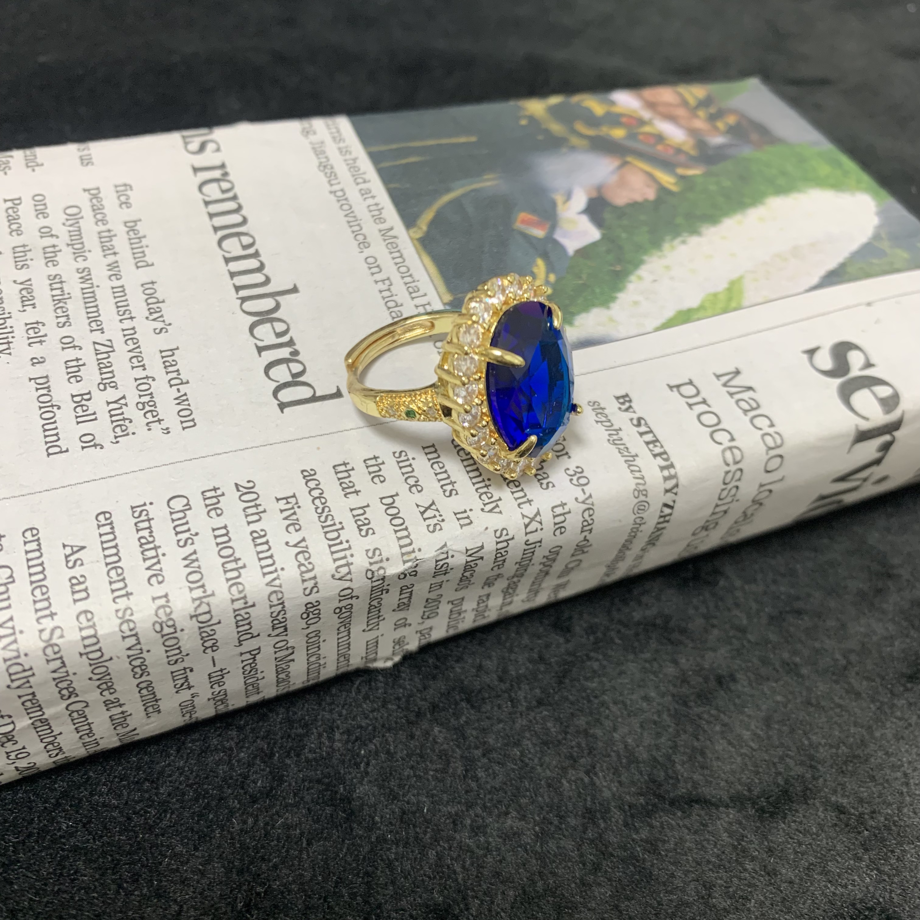 娜娜高定-轻奢皇家蓝馆藏戒指-JZ0005